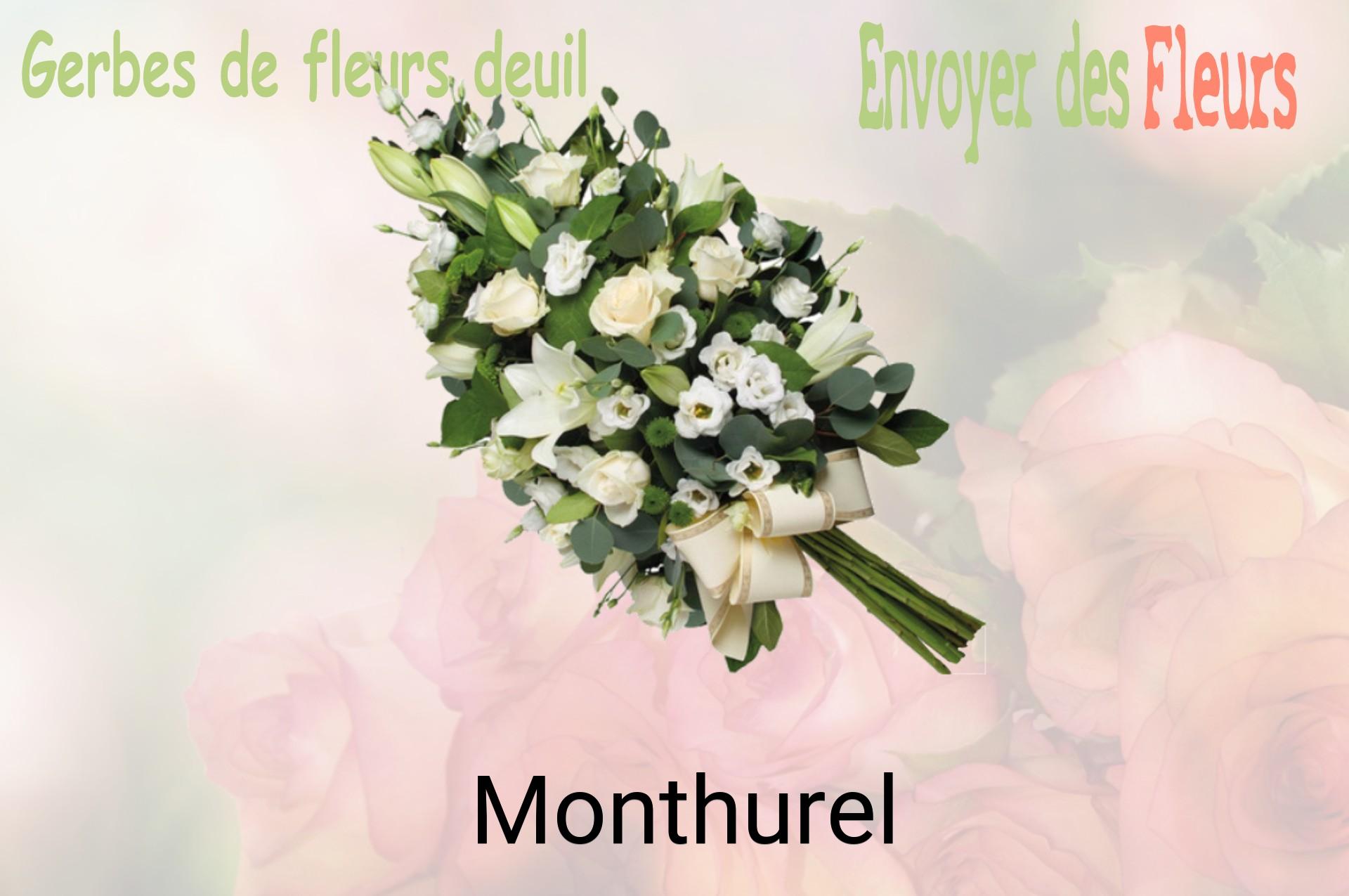 Gerbe de fleurs de deuil livrée à Monthurel